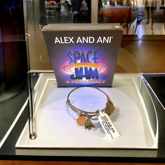 NEW Alex and Ani SPACE JAM Charm Bangle Bracelet TEAM DAFFY DUCK Cartoon Jewelry - Picture 2 of 2